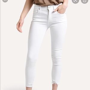 agolde sophie high rise skinny crop in white
